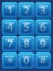 Vector glass buttons with numbers