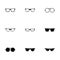 Vector glasses icon set