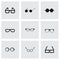 Vector glasses icon set