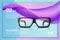 Vector glasses isolated on modern site template