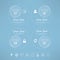 Vector glassy circles infographic design suitable