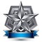 Vector glorious glossy design element, 3d silver star