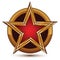 Vector glorious glossy design element, luxury 3d red star