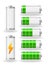 Vector glossy battery fullness indicator