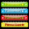 Vector glossy favorites tag buttons.