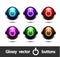 Vector glossy power buttons