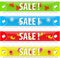 Vector glossy sale tag buttons.