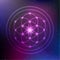 Vector Glowing Flower of Life Symbol Illustration