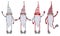 Vector gnomes cartoons isolated.