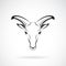 Vector of a goats mountain head on white background.