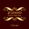 Vector gold 25000 followers badge over brown