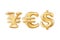 Vector Gold alphabet balloons, acronym and abbreviation, yes, golden letter balloon art