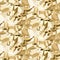 Vector gold crumpled foil seamless background.