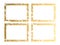 Vector gold frame with border frame. Golden artistic design element, box, frame or background
