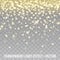 Vector Gold Glitter Effect transparent Background. Star Dust Sparks.