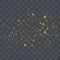 Vector gold glitter particles background effect greeting card