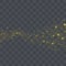 Vector gold glitter particles background effect greeting card