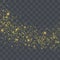 Vector gold glitter wave abstract illustration. Gold star dust
