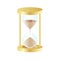 Vector gold hourglass icon on white background without transparency