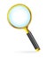 Vector of gold magnifying glass