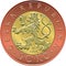 Vector gold Money fifty czech crones coin