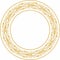 Vector gold seamless round Egyptian ornament.