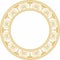 Vector gold seamless round Egyptian ornament.