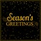 Vector gold seasons greetings card design.