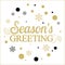 Vector gold seasons greetings card design.