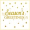 Vector gold seasons greetings card design.