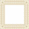 Vector gold square classic greek meander ornament.