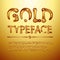 Vector gold typeface