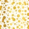 Vector Golden Abstract Molecules Network Seamless Pattern Background.