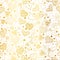 Vector Golden Doodle Hearts Seamless Pattern Design Perfect for Valentine s Day cards, fabric, scrapbooking, wallpaper.