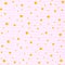 Vector Golden Dots Pattern in Horizontal Pink Watercolor Stripes Background