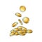 Vector golden falling coins, money illustration.