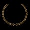 Vector Golden Laurel wreath. Label winner, a symbol of victory, triumph and success on a black background. Embroidery on fabric. R