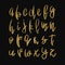 Vector golden lowercase alphabet