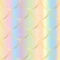 Vector golden mermaid tail texture. Fish scale seamless pattern on rainbow gradient background