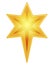 Vector golden six-pointed star symbol of the Nativity of Christ