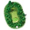 Vector golf course hole aerial isometric view