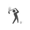 Vector of golf player illustration