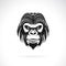 Vector of a gorilla head design on white background. Easy editable layered vector illustration. Wild Animals