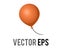 Vector gradient orange air balloon on string icon, congratulations, celebrate happy halloween, birthday
