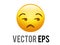 Vector gradient yellow afraid,  disappointed and upset face icon