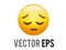 Vector gradient yellow afraid,  disappointed and upset face icon