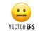 Vector gradient yellow afraid,  disappointed and upset face icon