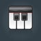 Vector grand piano icon for music software