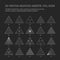 Vector Graphic Assets Various Outline Geometric Triangle Set Isolated On Back