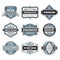 Vector graphic badges collection. Original vintage badges.